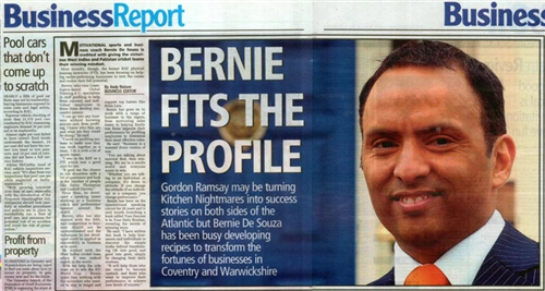 Bernie DeSouza has been transforming the fortunes of businesses in Coventry and Warwickshire.